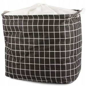 Cos pliabil pentru jucarii, Dreptunghiular de 90L, Negru cu Alb, 45cm inaltime - Img 2