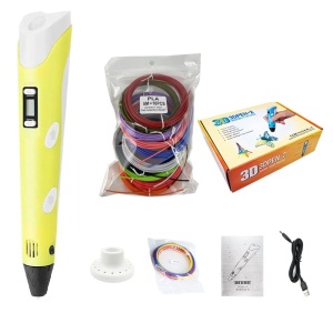 Creion 3D cu 50m filament inclus, Galben - Img 1