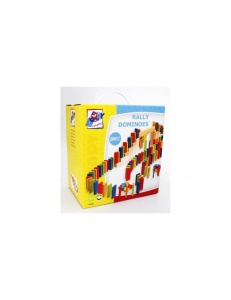 Joc de societate Multi Domino colorat din lemn cu 50 de piese - Img 2