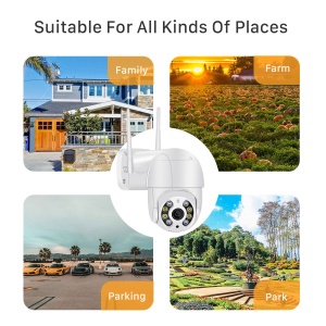 Mini camera de supraveghere WiFi, 2MP, HD, rotire, comunicare bidirectionala, senzor miscare si urmarire automata, alba - Img 3