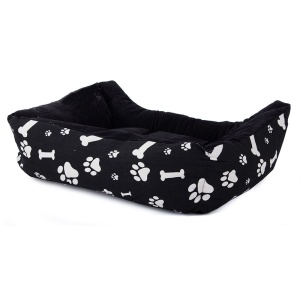 Patut pentru animale de companie de talie mare, material textil moale, Marime XL, 62x48x15, negru - Img 4
