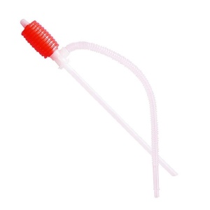 Pompa Manuala pentru Transfer Combustibil/Ulei/Apa sau alte Lichide, 54cm Lungime, Plastic, Alb/Rosu - Img 5