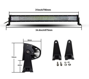 Proiector Auto LED Bar 80cm lungime, 135 LED-uri, 405W, pentru masini offroad, utilaje, atv, camion - Img 6