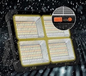 Proiector Patrat cu incarcare solara 336 Led 100W 16500mAh 10000 LM - Img 6