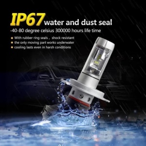Set 2 becuri LED auto X3 H4/H7/H11 cu doua faze putere, 50W, 6000K, 6000Lm, IP67 - Img 4