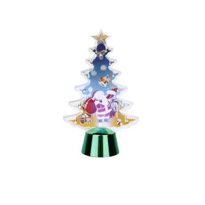 Set de 3 Mini Figurine Decorative Luminoase pentru Craciun, in Forma de Bradut, 14x9cm, Lumina Calda - Img 3