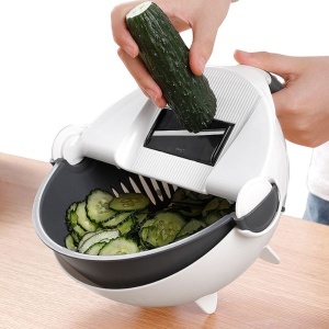 Strecuratoare si feliator de legume sau fructe manual cu castron inclus, accesorii diverse - Img 11