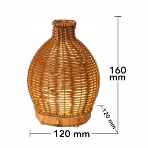 Umidificator cu Aromaterapie cu Lumina, 120x160x120mm, 80ml, 5W, Maro - Img 7