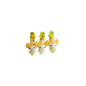Clama pentru par cu printesa galbena, tip clips - set de 3 buc - Img 1