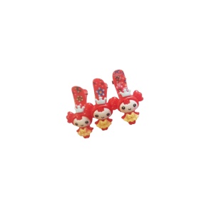Clama pentru par cu printesa rosie, tip clips - set de 3 buc - Img 2