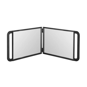 Oglinda dubla pliabila pentru salon, cu rama neagra 23.4 x 2.5 x 36.7cm - 1 buc