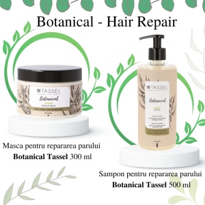 Pachet sampon si masca pentru par degradat si deteriorat Botanical Tassel REPAIR 1 buc