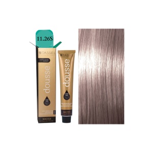 Vopsea de par cu 12 uleiuri hranitoare si putin amoniac Dousse Tassel nr 11.26S, Blond Super Deschis Violet Iridescent 100 ml