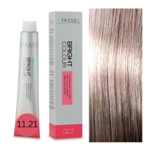 Vopsea de par cu keratina, ulei de argan si amonaic Bright Color, nr 11.21 Blond Cenusiu Extra Luminos -100ml