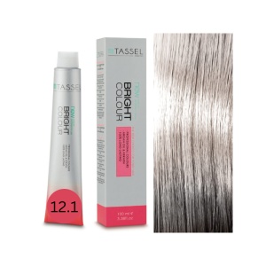 Vopsea de par cu keratina, ulei de argan si amoniac Bright Color nr 12.1, Blond Cenusiu Extra Luminos - 100 ml