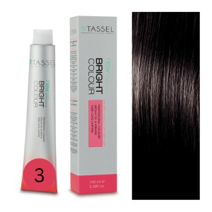 Vopsea de par cu keratina, ulei de argan si amoniac Bright Color nr 3, Castaniu Inchis - 100 ml