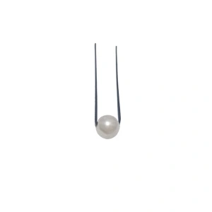 Ac pentru coc, din metal, cu perla alba - set de 10 buc - Img 2