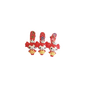 Clama pentru par cu printesa rosie, tip clips - set de 3 buc - Img 1