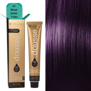 Pigment de par cu 12 uleiuri hranitoare si putin amoniac Dousse Tassel nr 7V, Blond Mediu Violet 100 ml