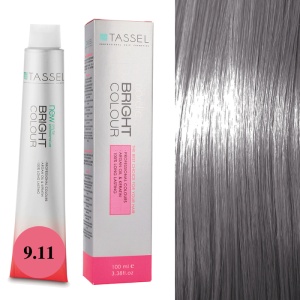 Vopsea de par cu keratina, ulei de argan si amoniac Bright Color nr 9.11, Blond Foarte Deschis Cenusiu Intens - 100 ml