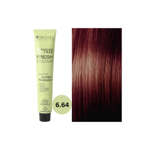 Vopsea de par fara amoniac Fresh Color Tassel nr 6.64, Blond Rosu Cupru Inchis - 100ml