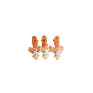 Clama pentru par cu printesa crem deschis, tip clips - set de 3 buc - Img 1