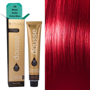 Pigment de par cu 12 uleiuri hranitoare si putin amoniac Dousse Tassel nr 6R, Blond Inchis Extra Rosu 100 ml