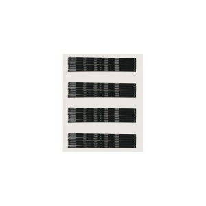 Agrafe de par negre, ondulate cu capat rotund 70 mm - 24 buc