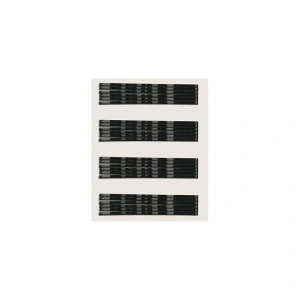 Agrafe de par negre, ondulate cu capat rotund 70 mm - 24 buc