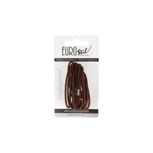 Elastice pentru par Eurostil subtiri si maro - set 15 buc