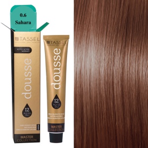 Vopsea de par cu 12 uleiuri hranitoare putin amoniac Dousse Tassel nr 0.6, Sahara - 100 ml