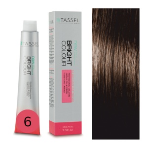 Vopsea de par cu keratina, ulei de argan si amoniac Bright Color nr 6, Blond Inchis - 100 ml