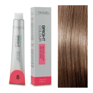 Vopsea de par cu keratina, ulei de argan si amoniac Bright Color, nr 8 Blond Luminos Natural -100ml