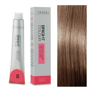 Vopsea de par cu keratina, ulei de argan si amoniac Bright Color, nr 8 Blond Luminos Natural -100ml