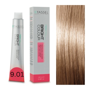 Vopsea de par cu keratina, ulei de argan si amoniac Bright Color nr 9.01, Blond Rece Foarte Deschis - 100 ml