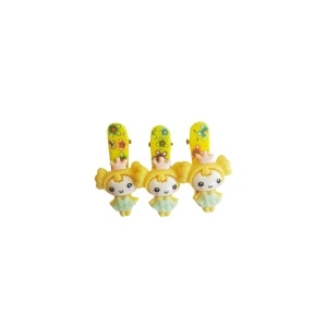 Clama pentru par cu printesa galbena, tip clips - set de 3 buc - Img 2