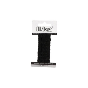 Elastice pentru par Eurostil, mici si negre - set 9 buc
