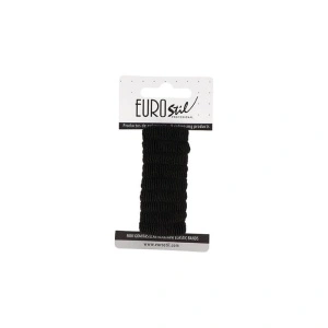 Elastice pentru par Eurostil, mici si negre - set 9 buc