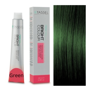 Pigment de par cu ulei de argan si keratina Bright Colour Tassel, Green - VERDE - 100 ml