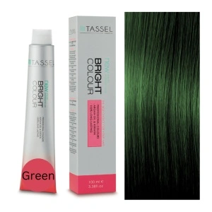 Pigment de par cu ulei de argan si keratina Bright Colour Tassel, Green - VERDE - 100 ml
