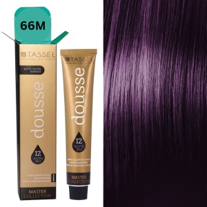 Vopsea de par cu 12 uleiuri hranitoare si putin amoniac Dousse Tassel nr 66M, Violet Metalic 100 ml
