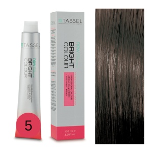 Vopsea de par cu keratina, ulei de argan si amoniac Bright Color nr 5, Maro Deschis - 100 ml