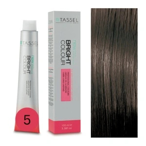 Vopsea de par cu keratina, ulei de argan si amoniac Bright Color nr 5, Maro Deschis - 100 ml