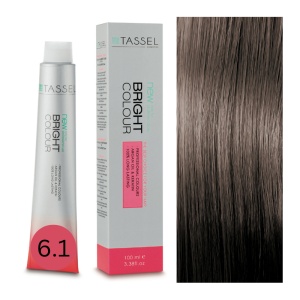 Vopsea de par cu keratina, ulei de argan si amoniac Bright Color nr 6.1, Blond Cenusiu Deschis - 100 ml