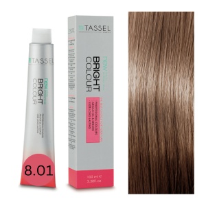 Vopsea de par cu keratina, ulei de argan si amoniac Bright Color nr 8.01, Blond Deschis - 100 ml