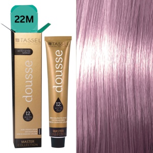 Vopsea de par cu 12 uleiuri hranitoare si putin amoniac Dousse Tassel nr 22M, Roz Metalic 100 ml