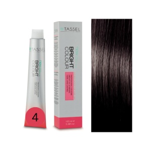 Vopsea de par cu keratina, ulei de argan si amoniac Bright Color nr 4, Castaniu Mediu - 100 ml