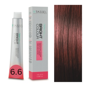 Vopsea de par cu keratina, ulei de argan si amoniac Bright Color nr 6.6, Rosu Blond Inchis - 100 ml
