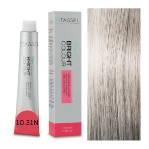Vopsea de par cu keratina, ulei de argan si amoniac Nordic Bright Color nr 10.31N, Blond Cenusiu Super Luminos - 100 ml