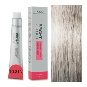 Vopsea de par cu keratina, ulei de argan si amoniac Nordic Bright Color nr 10.31N, Blond Cenusiu Super Luminos - 100 ml